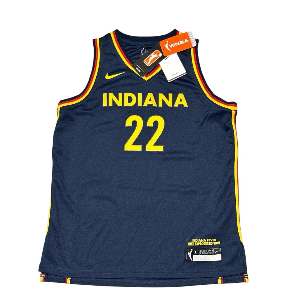 WNBA Caitlin Clark #22 Indiana Fever Nike Explorer Youth Jersey Size L 14/16 NWT